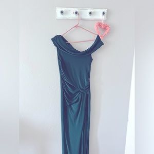 Kaleigh Off Shoulder Dress with High side slit